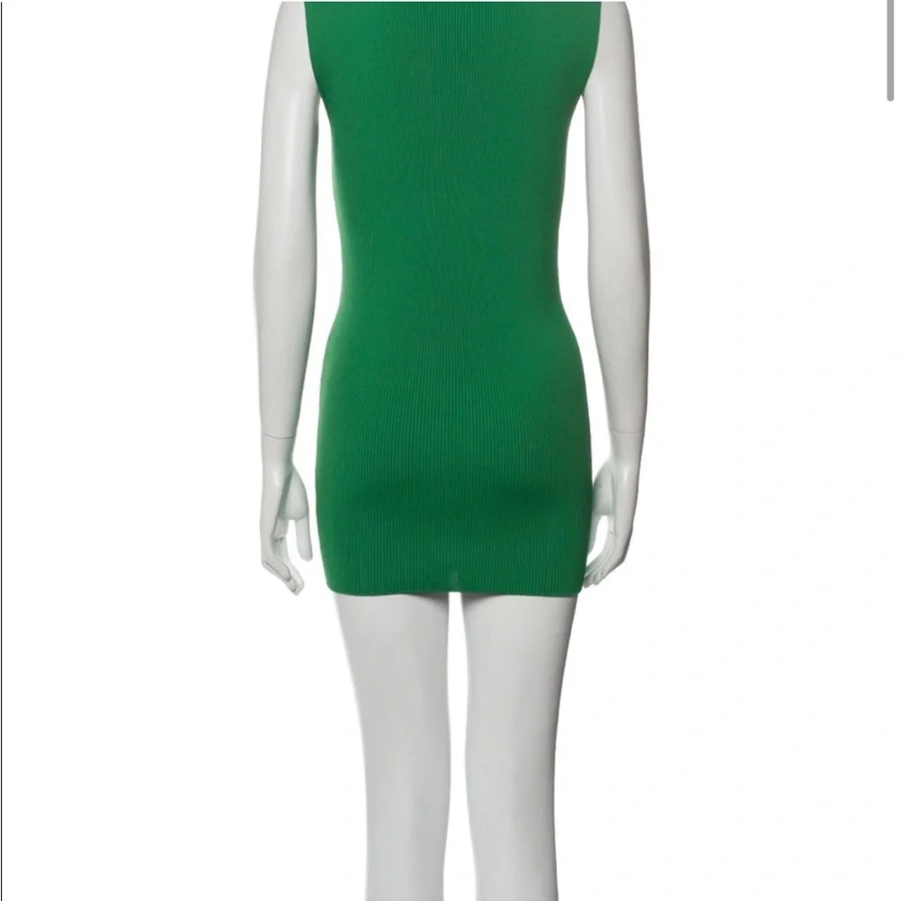 Marni Green Sleeveless Turtleneck Mini Dress - Picture 2 of 6